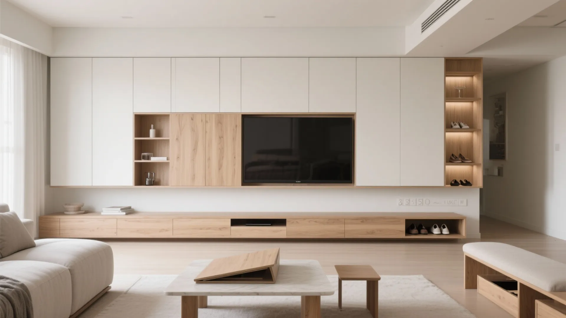 Built-In Storage Walls + Multitasking Furniture