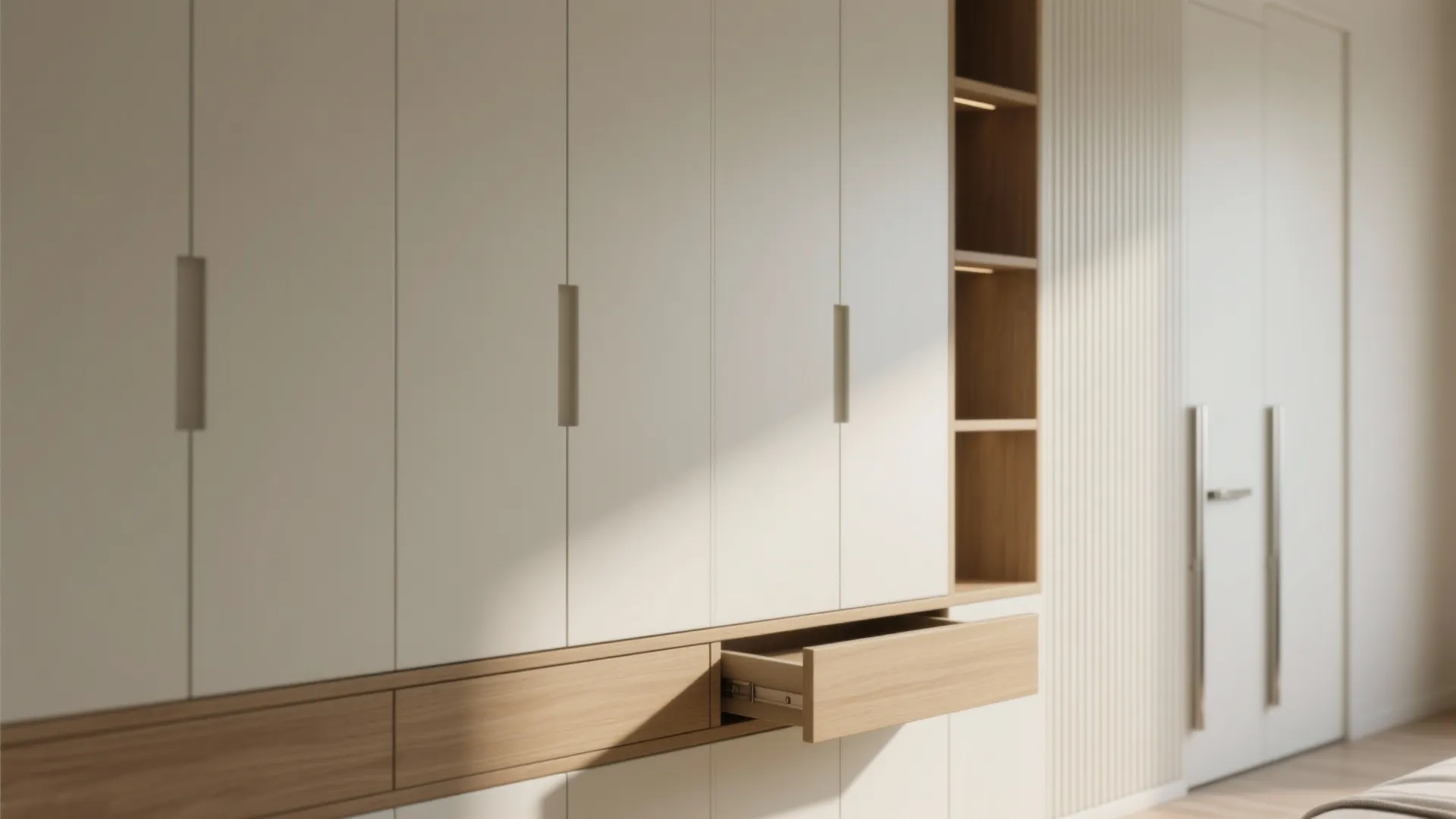 4) Storage Walls and Built-ins That Disappear