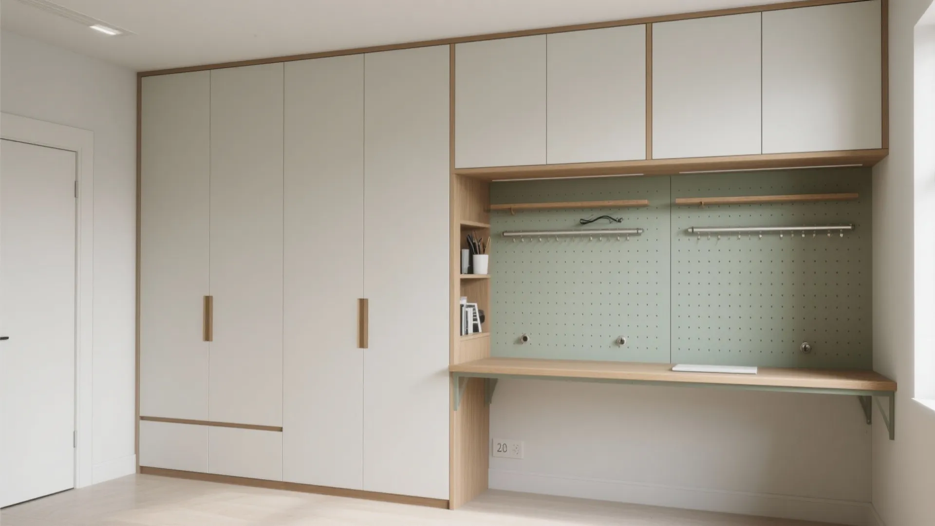 Minimalist storage that doubles as study walls