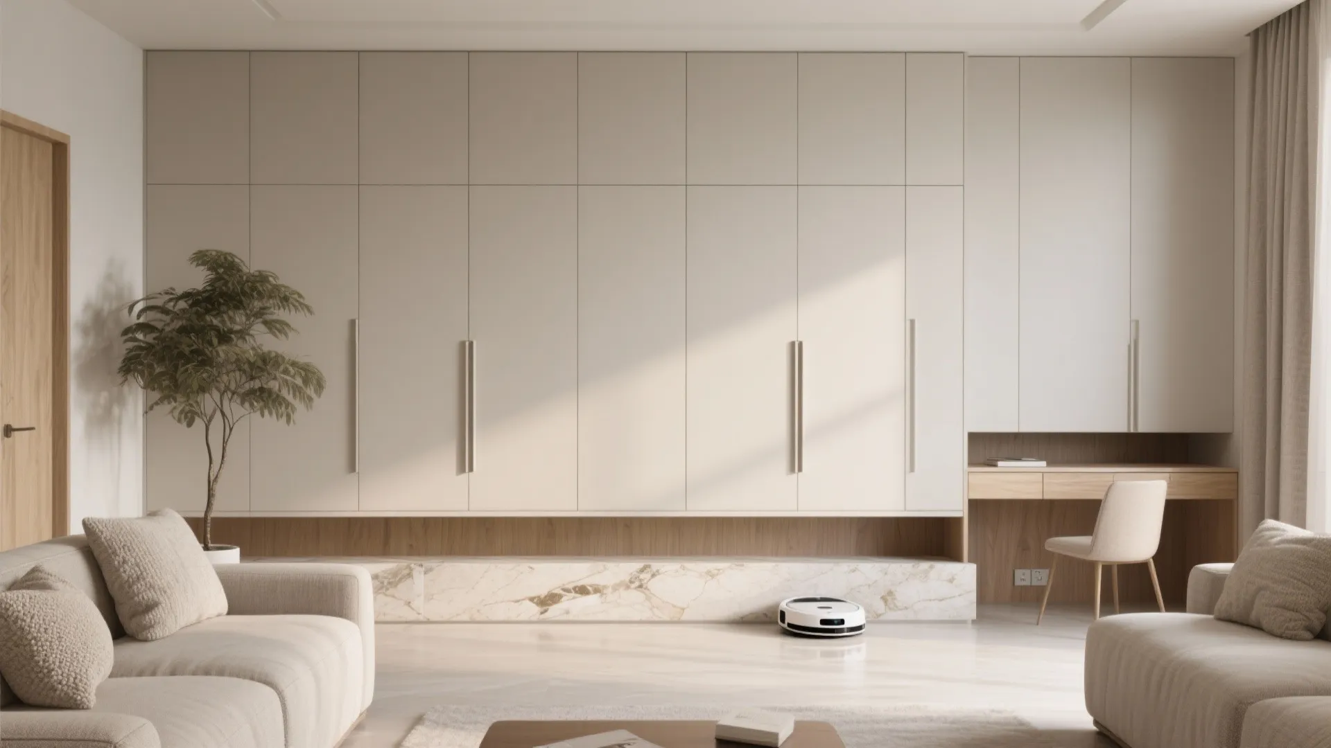 Minimalist Storage Wall That Disappears