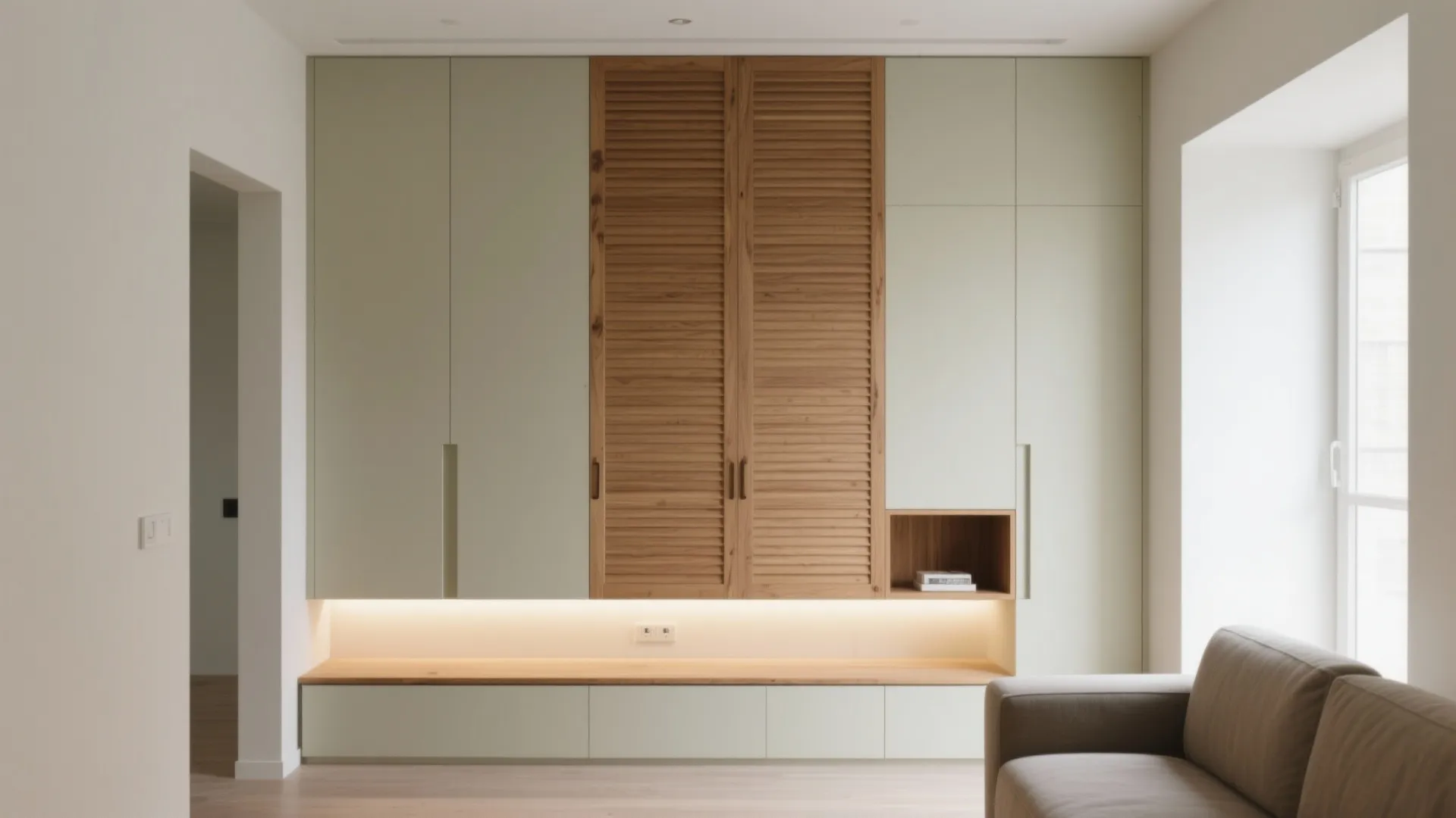 Minimalist Storage Wall That Hides the Mess