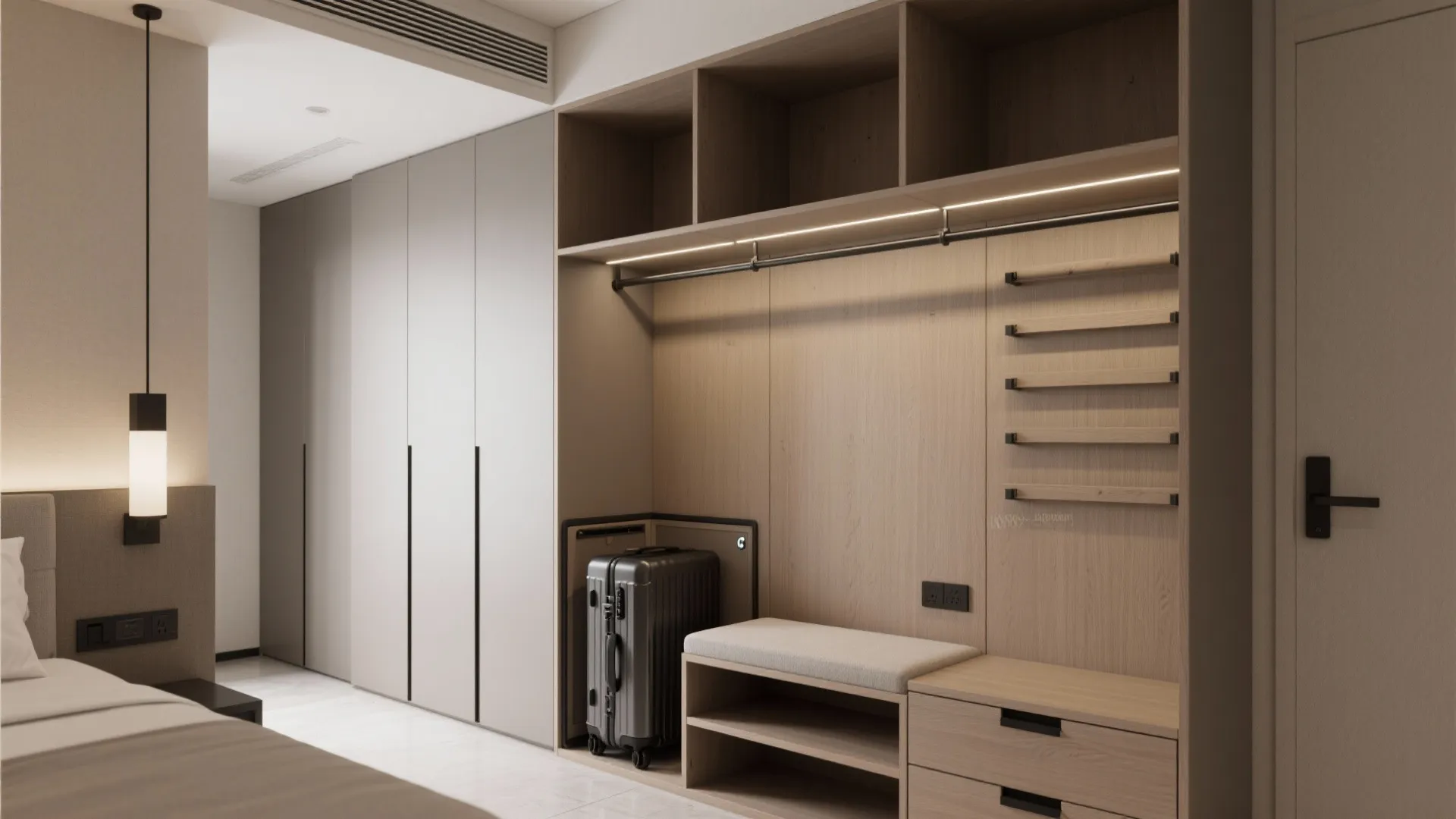 Minimalist Storage Wall That Hides Clutter