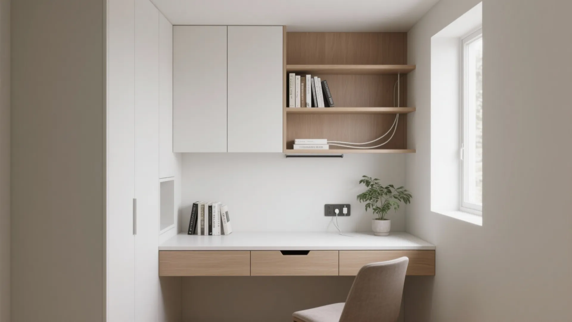 Minimalist Storage Walls for Tiny Study Rooms