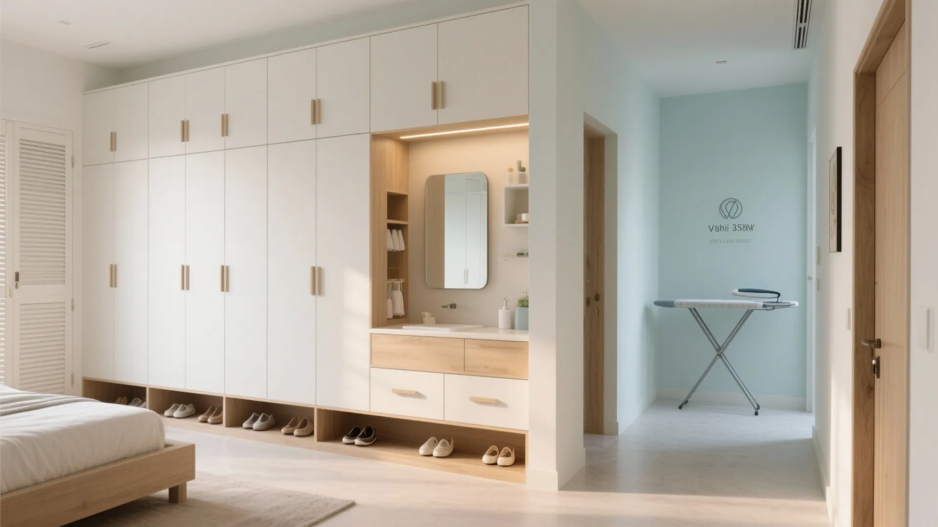 5) A storage wall that hides more than it shows