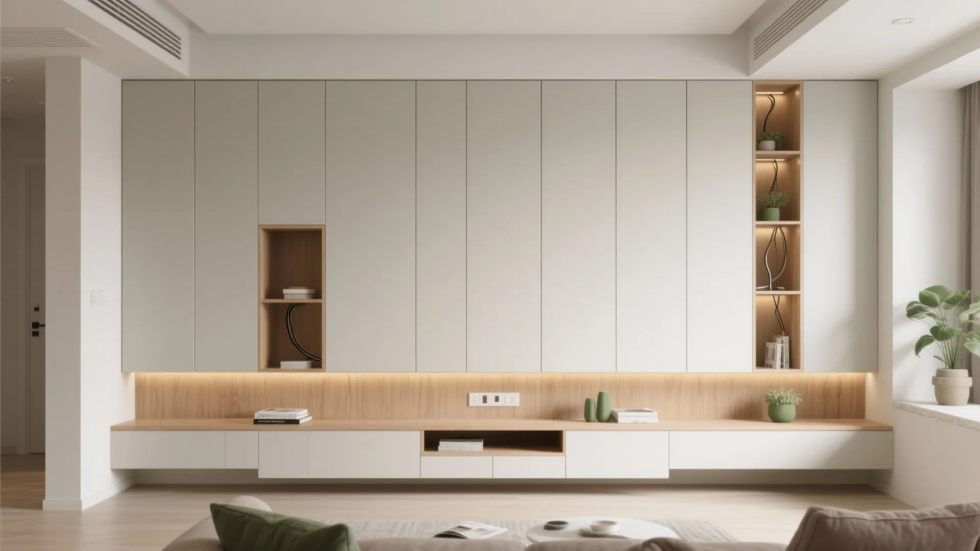 Minimalist Storage Wall That Doubles as Decor
