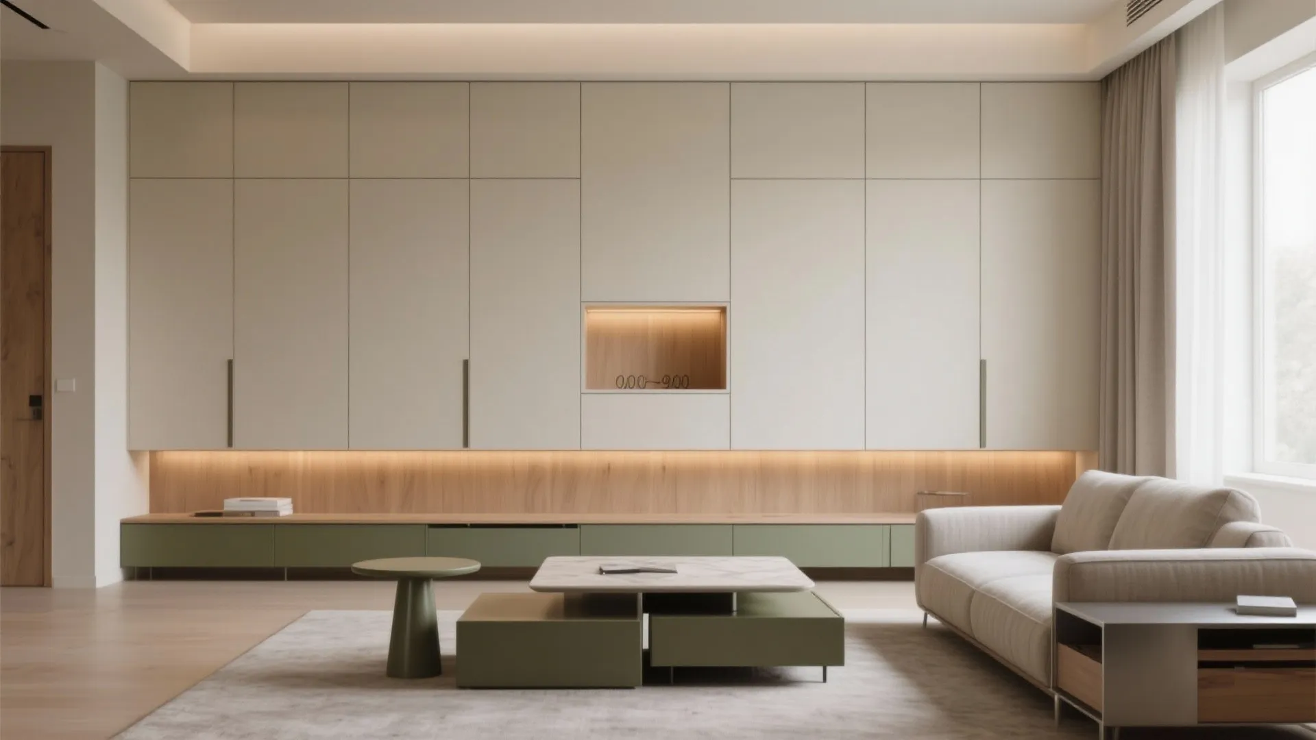 4) Built-In Storage Walls and Multi-Task Furniture