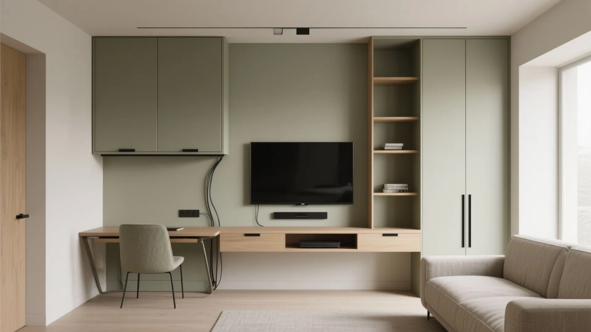 Built-In Storage Walls to Protect Clearances