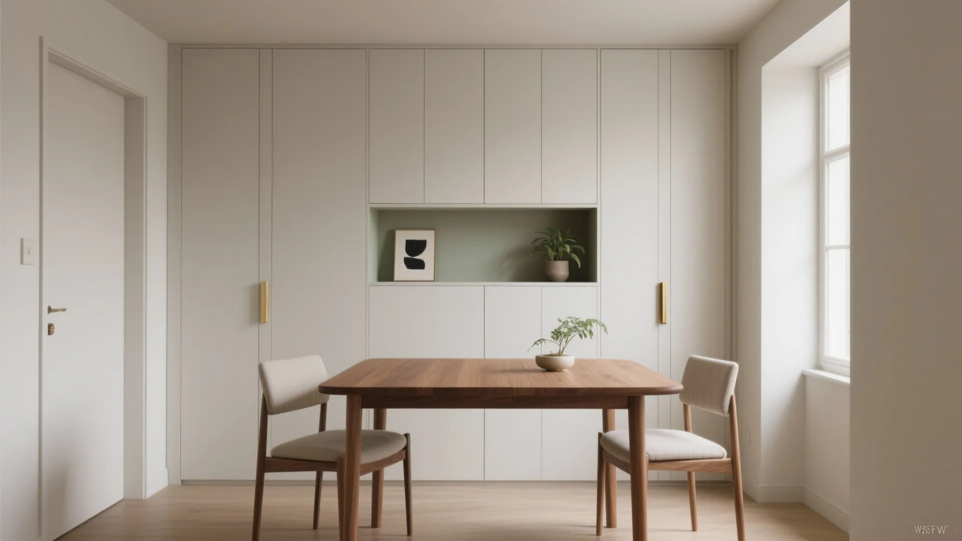 Minimalist Storage Wall That Disappears