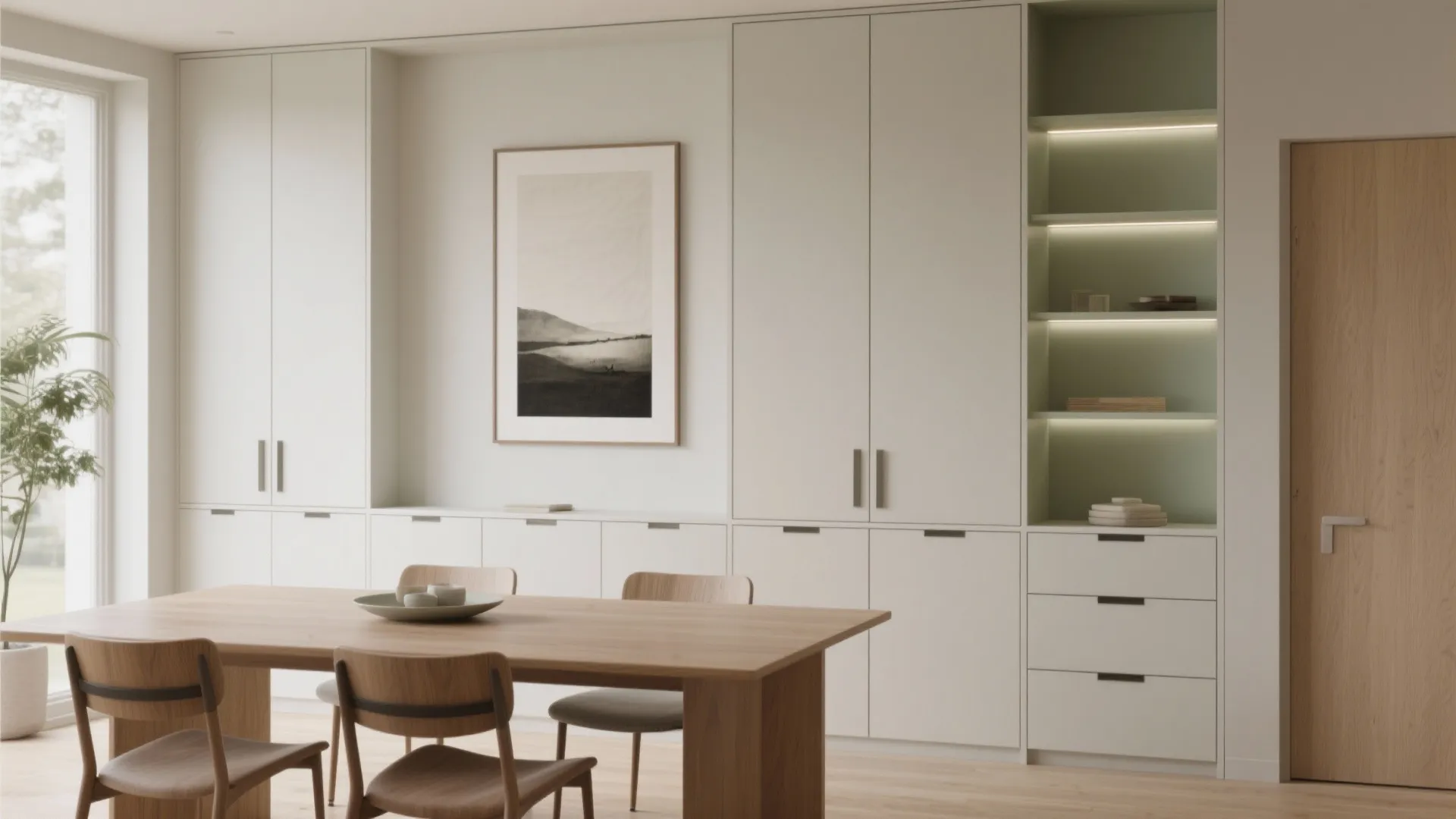 Minimalist Storage Wall That Doubles as Art