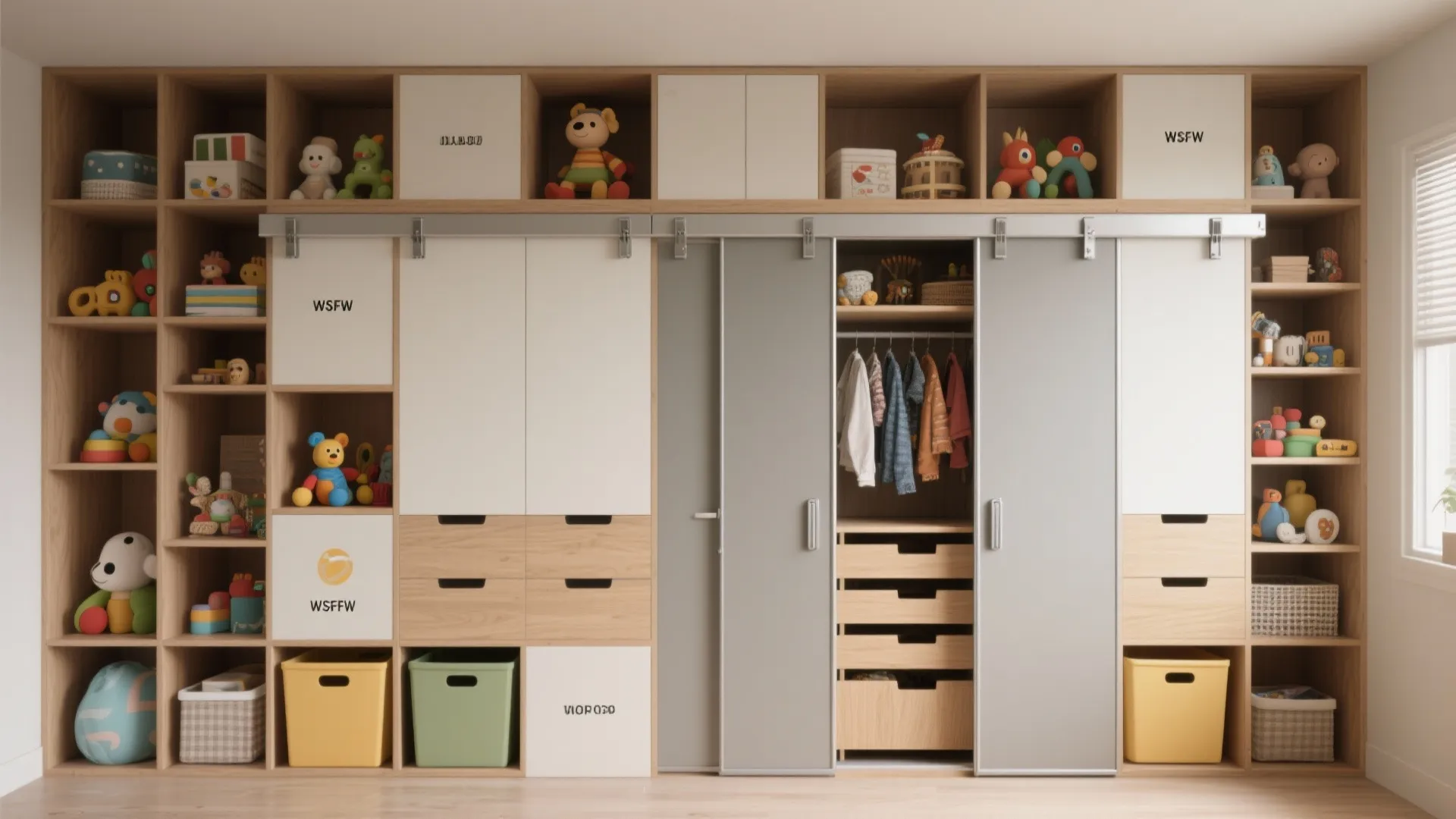 5. Flexible storage wall and modular furniture