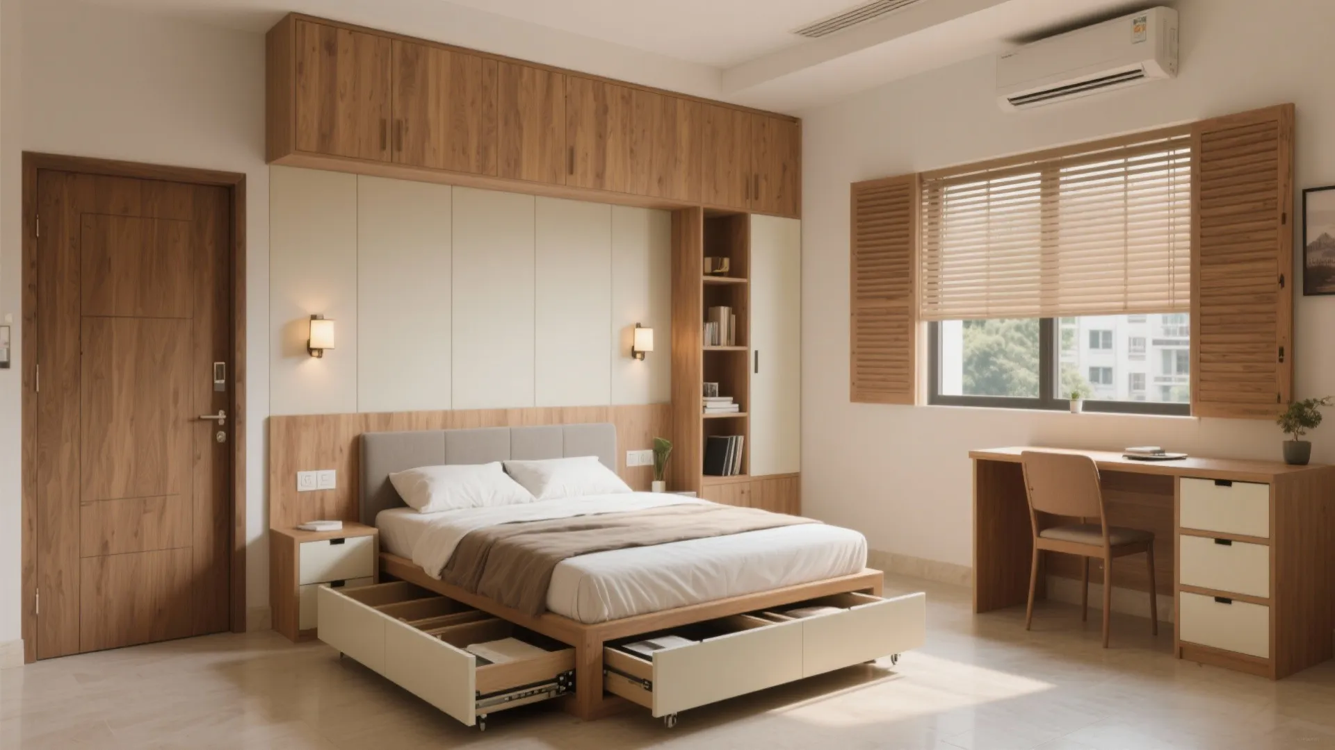 Built-In Storage Walls And A Platform Bed That Works