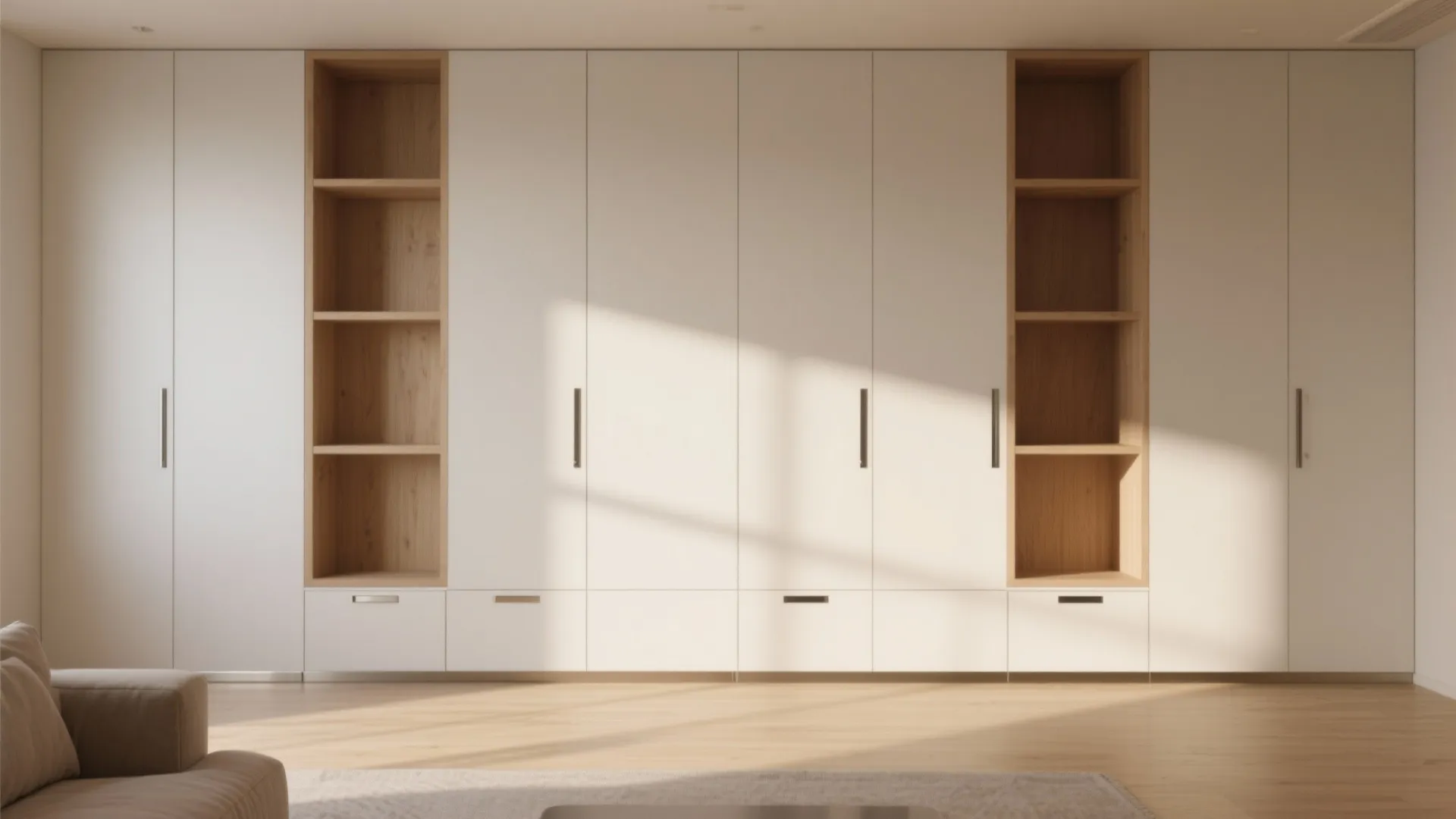 Built-In Minimalist Storage Walls
