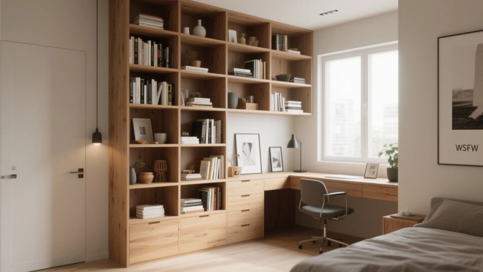 Tip 2: Double Duty Storage Wall