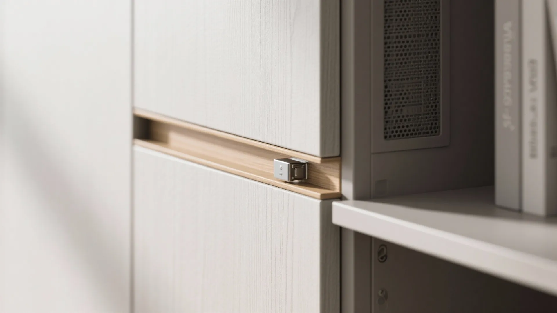 1) Minimalist storage walls for the living room