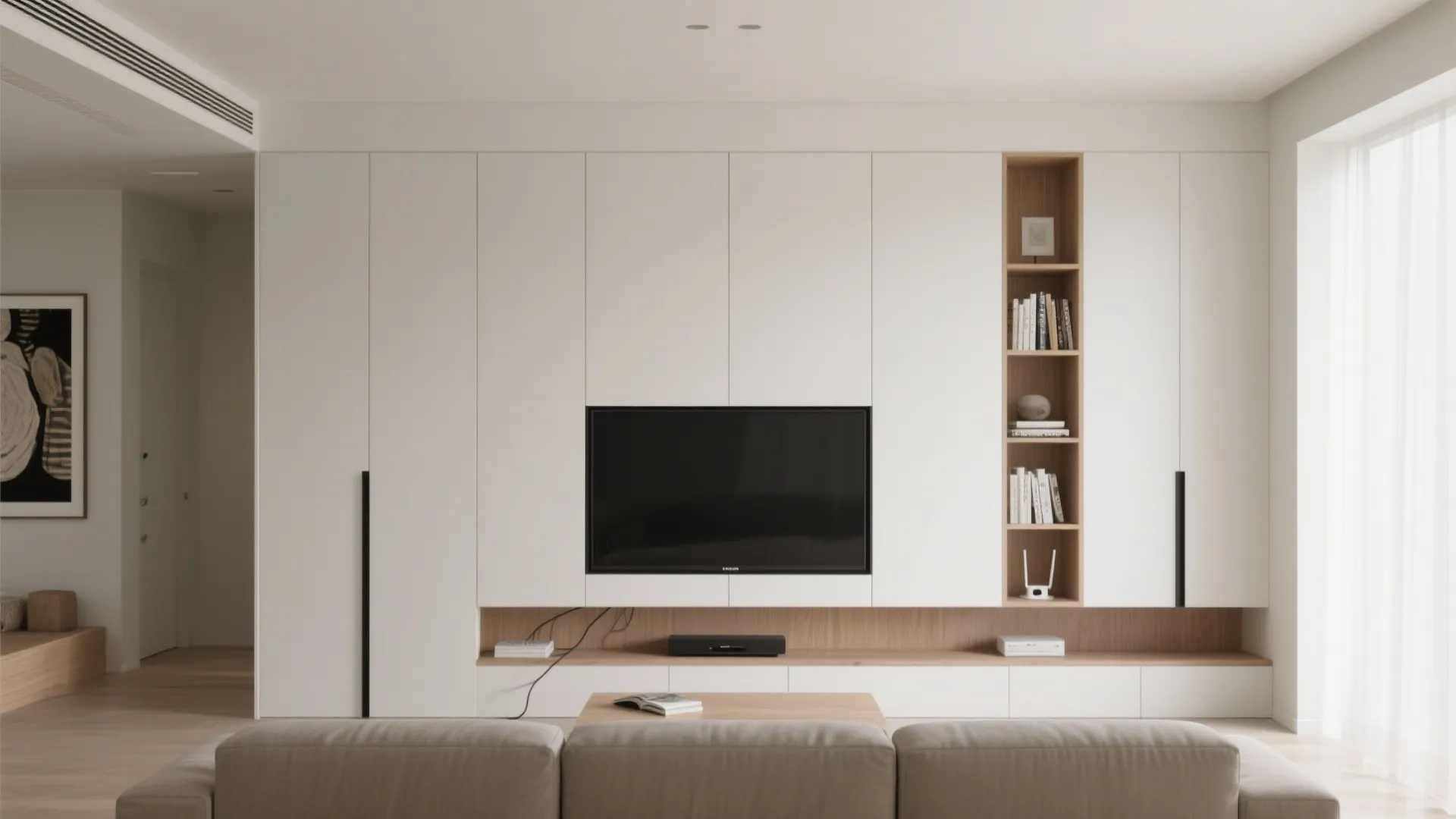 Minimalist Storage Wall That Disappears