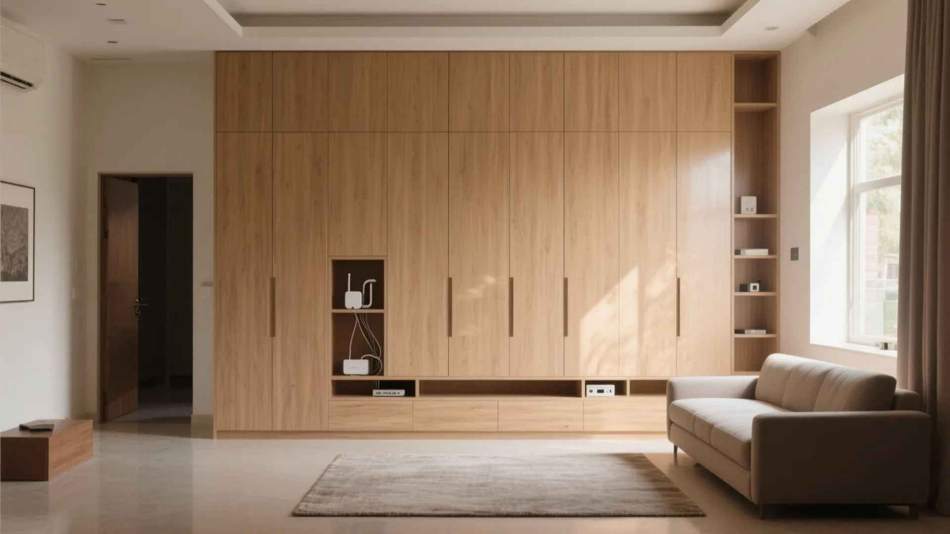 Minimalist Storage Wall That Disappears