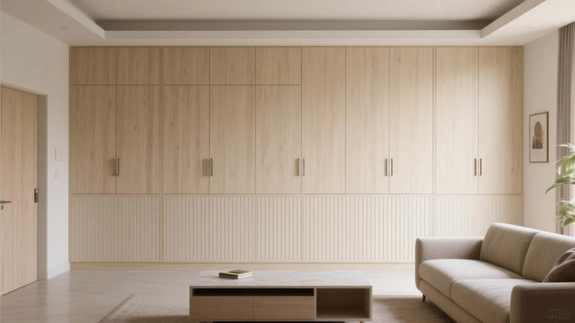 Minimalist storage walls that double as decor