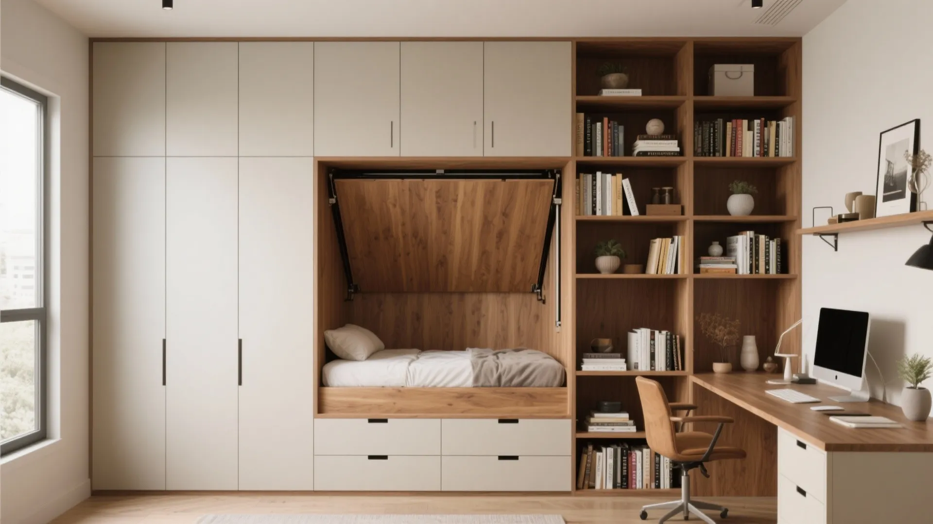 2. Multifunctional Storage Wall