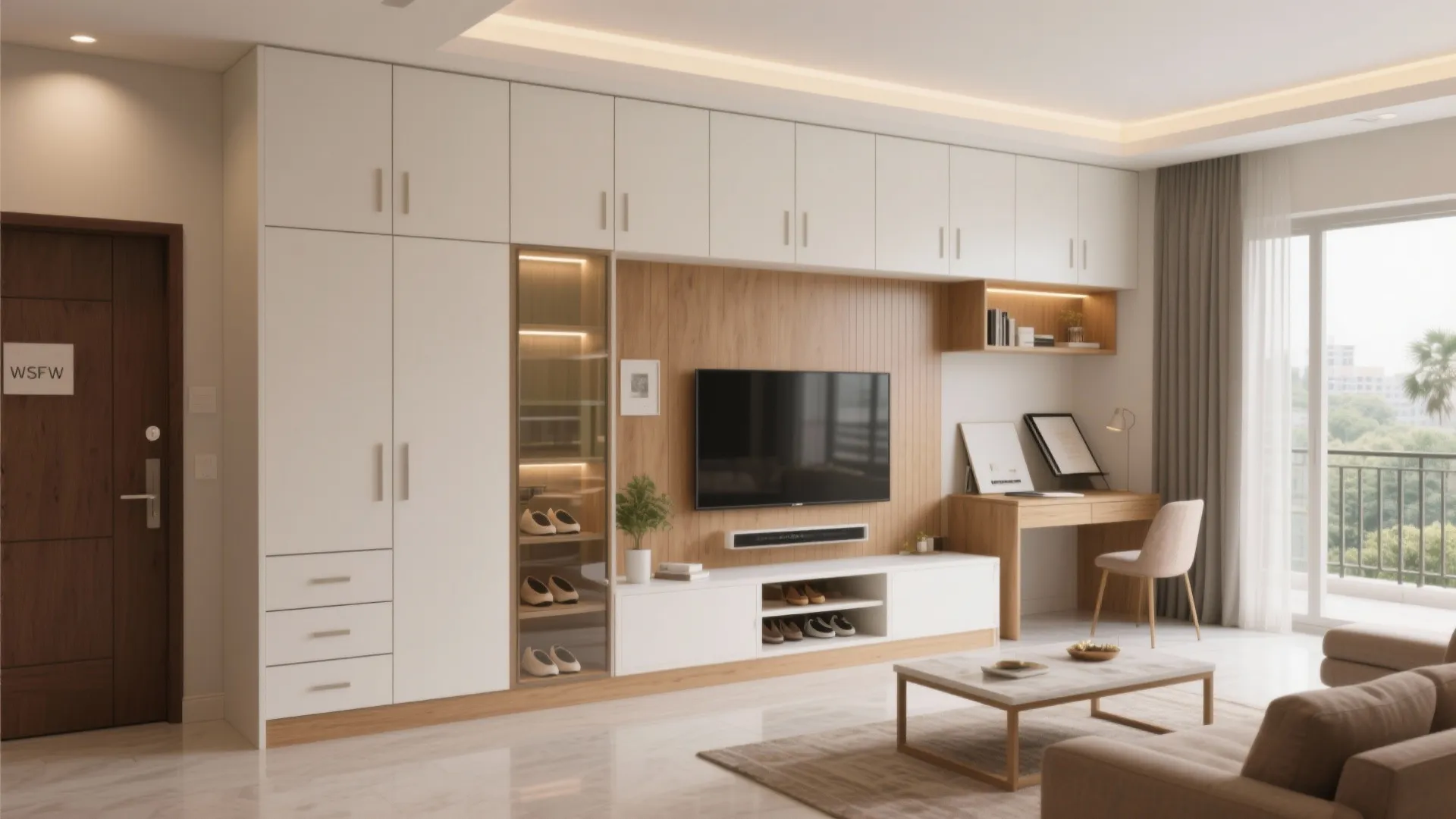 3) The storage wall that disappears (and does everything)