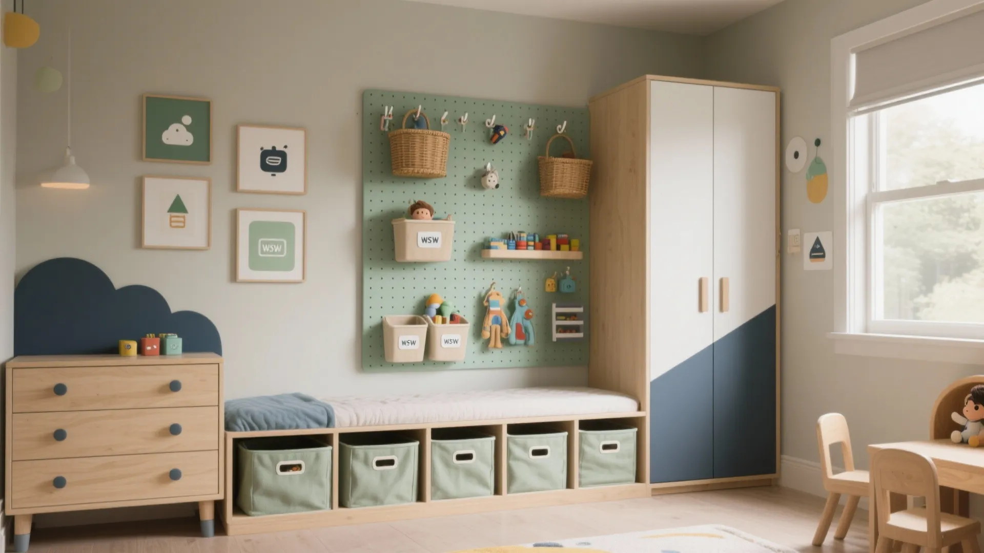 Smart Storage Wall: Under-Bed Drawers, Pegboards, and Label Logic