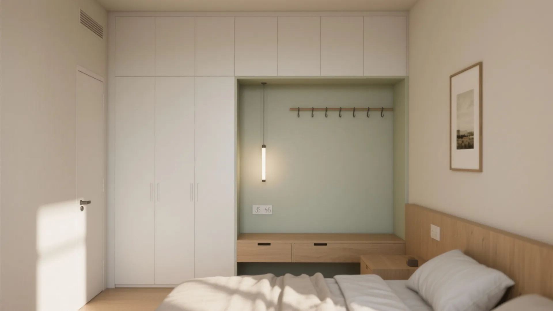 [Section: Inspiration 1] Minimalist Storage Wall That Calms the Eye