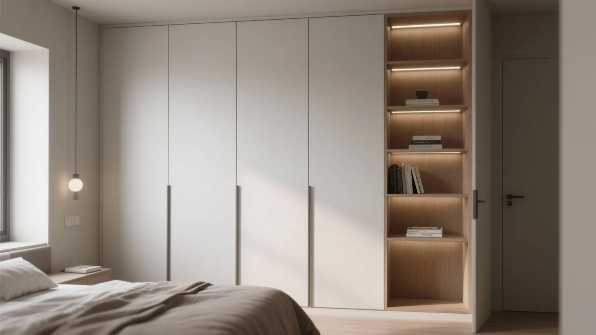 1. Built-in storage walls