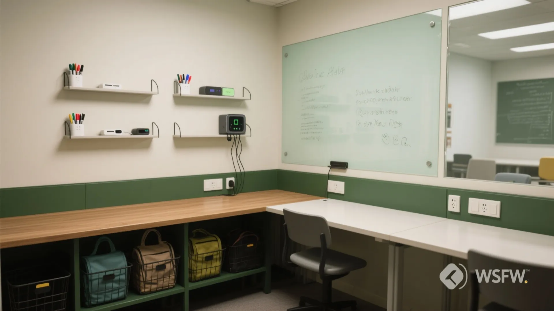 Smart storage, power, and writeable surfaces