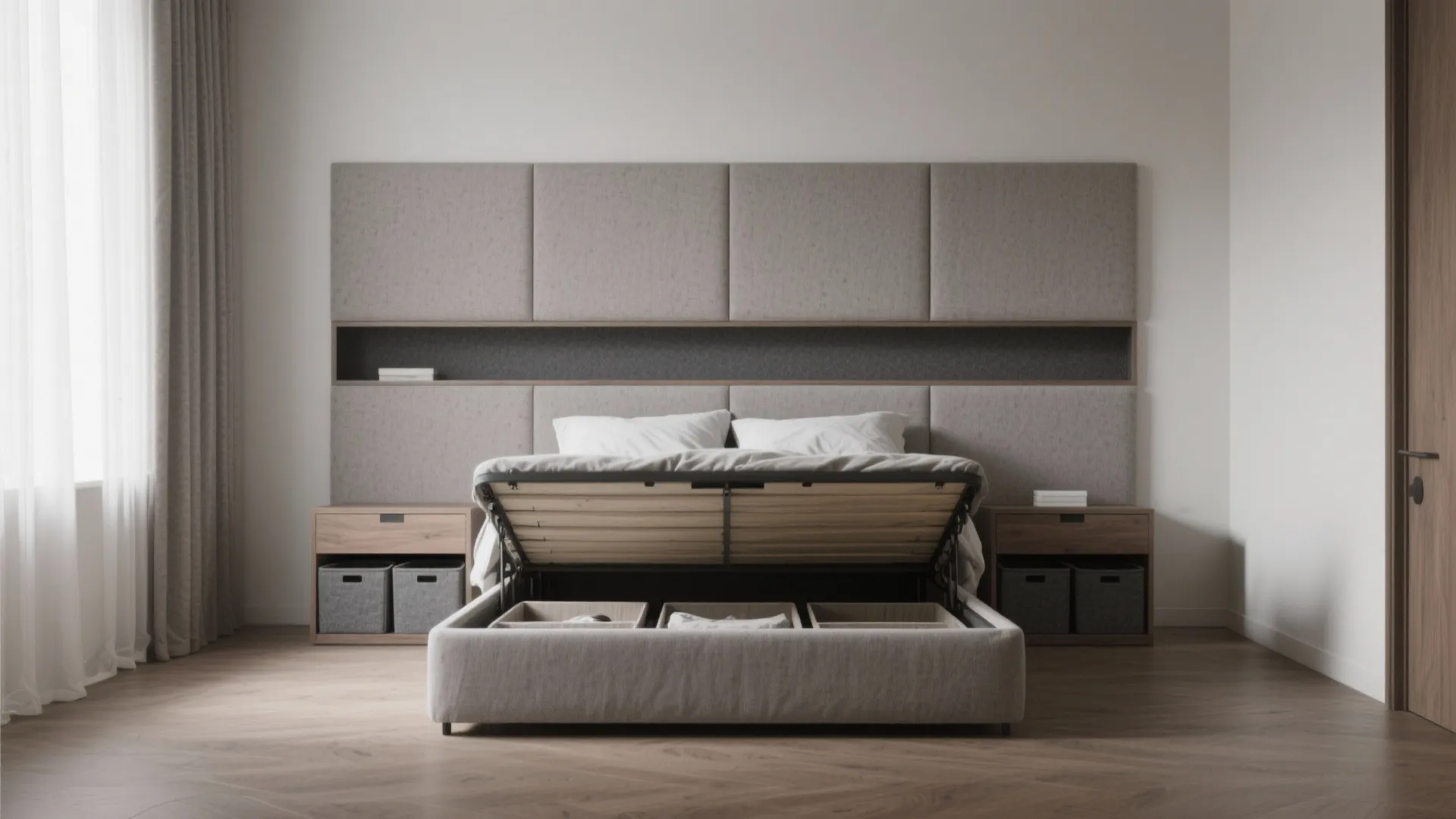 Under-Bed Storage and a Headboard Wall That Works