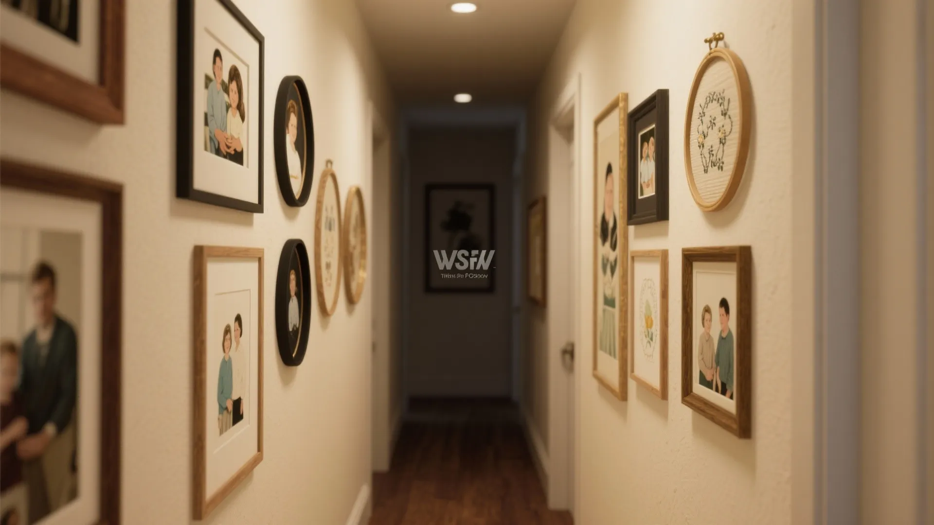 Story-Rich Gallery Wall: Photos, Prints, and Embroidery Together