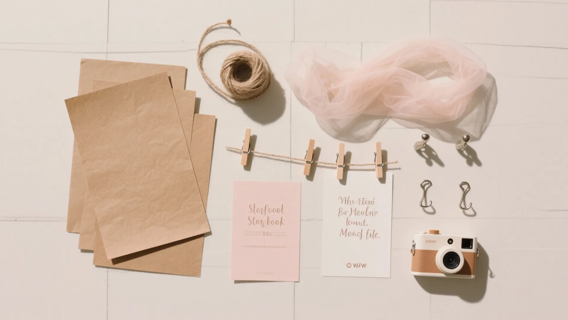 4) Storybook Backdrop and Polaroid Wall