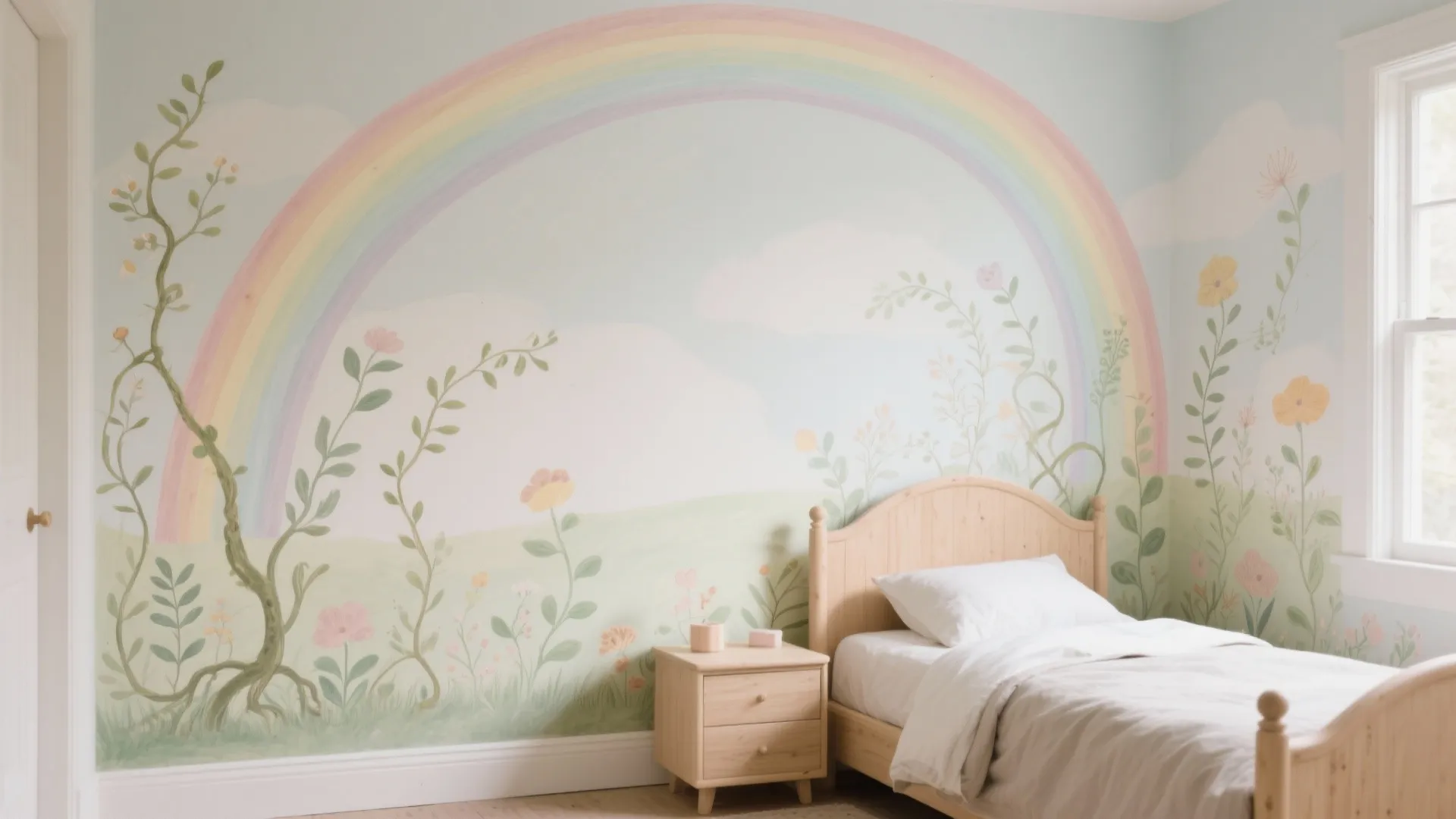 Idea 3: Hand-Painted Storybook Mural