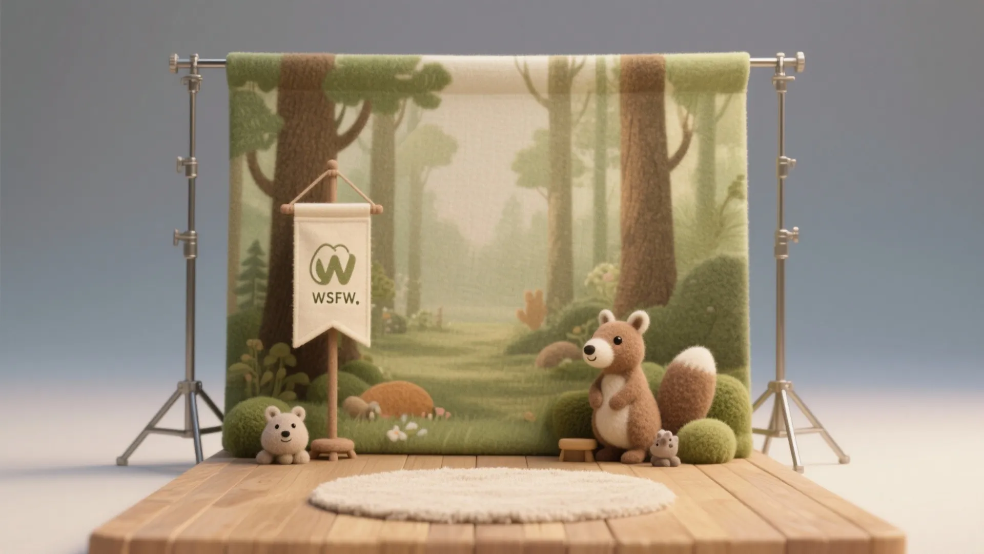 Storybook Woodland Backdrop for Tiny Stages