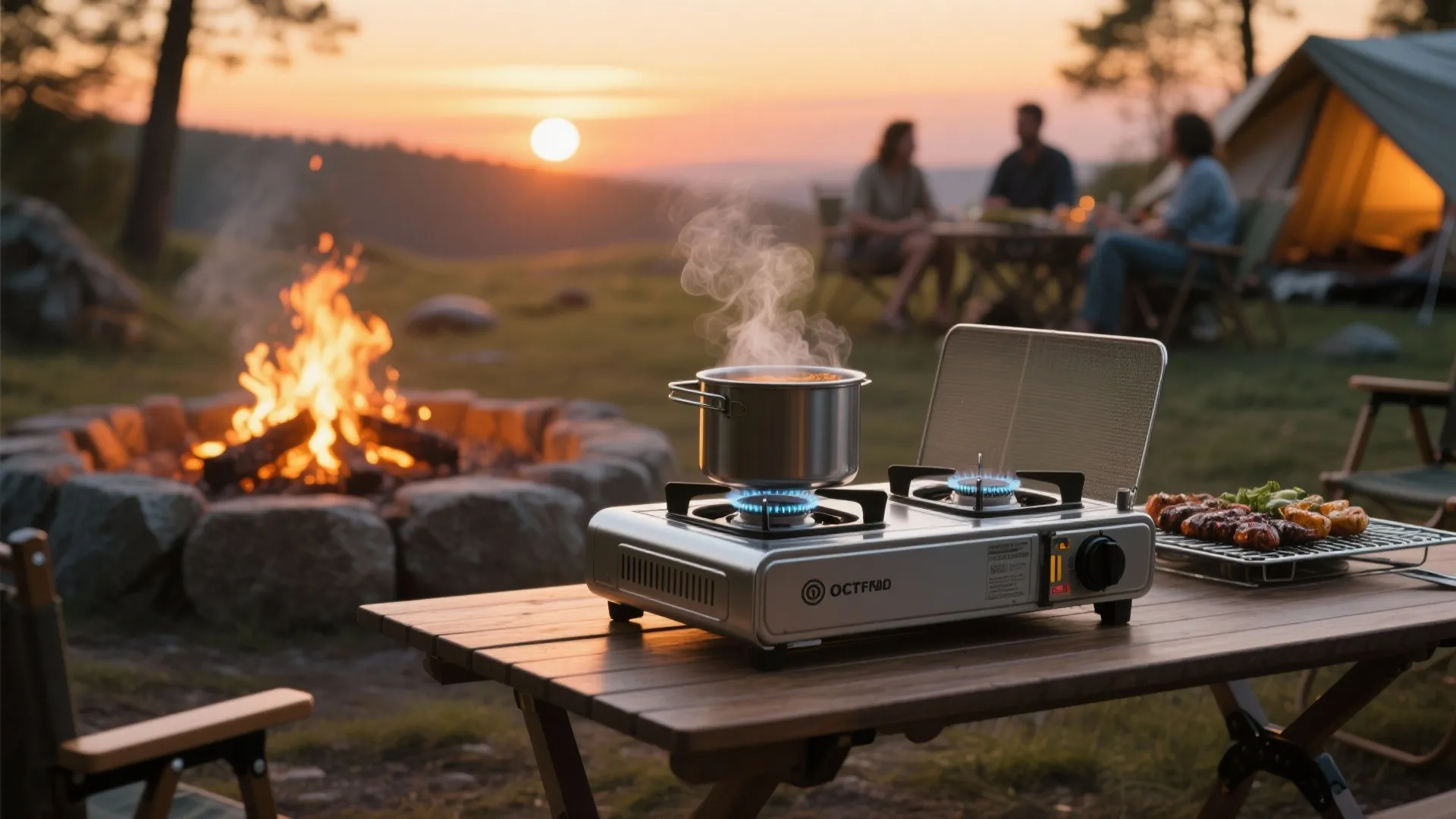3. Portable stove + campfire hybrid