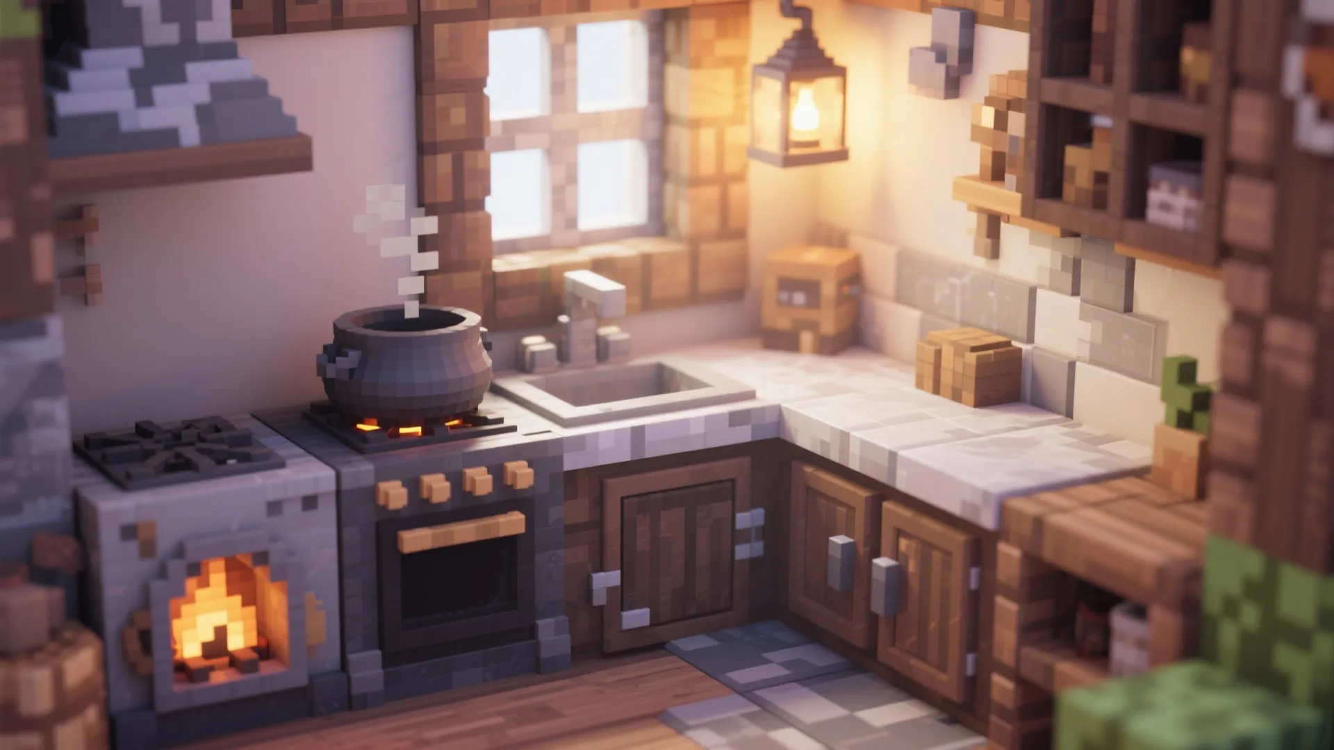 1. Compact Stove-and-Sink Corner