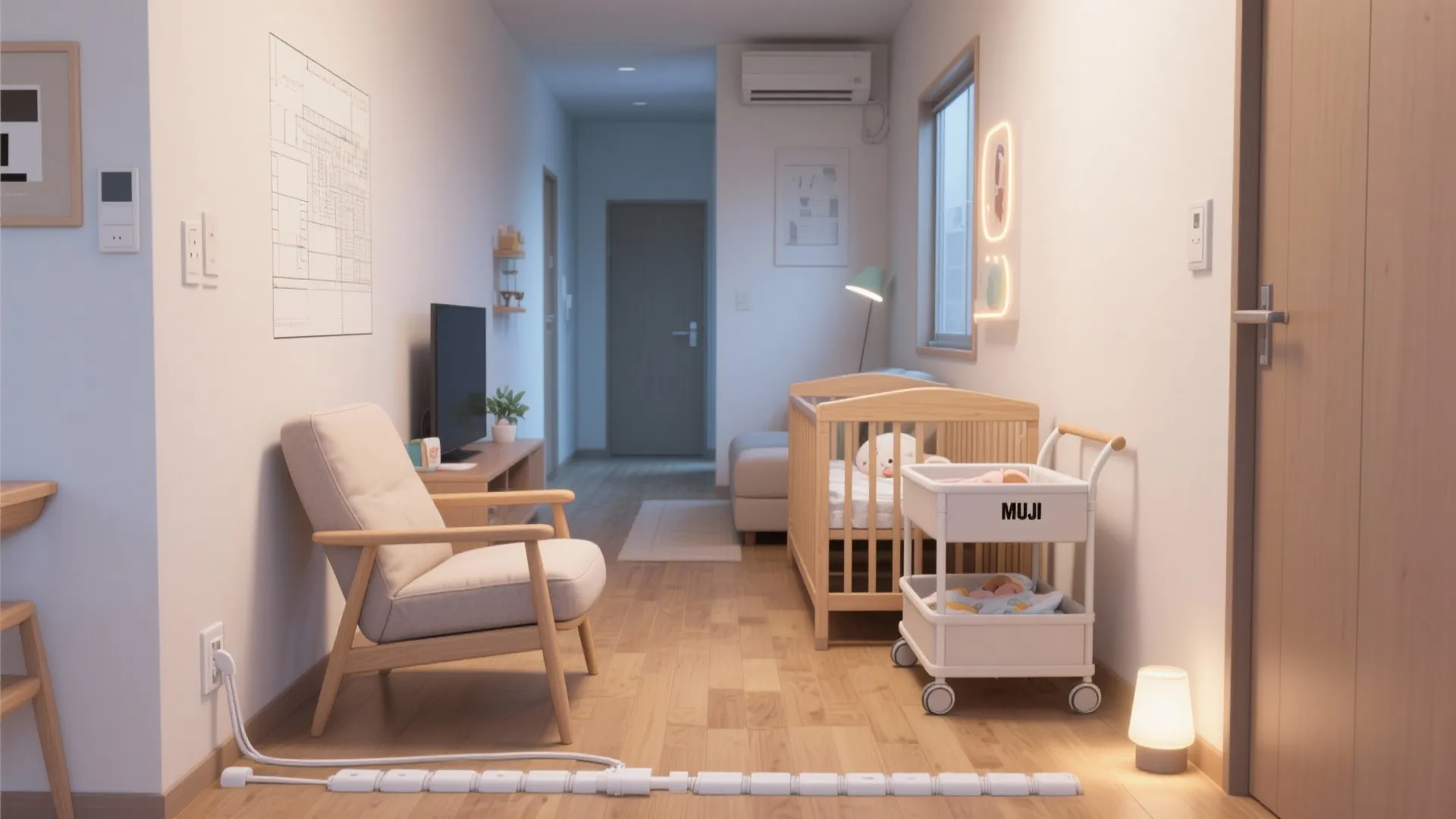 動線規模は“3歩以内”が基準：おむつ替え・授乳・寝かしつけを一直線に