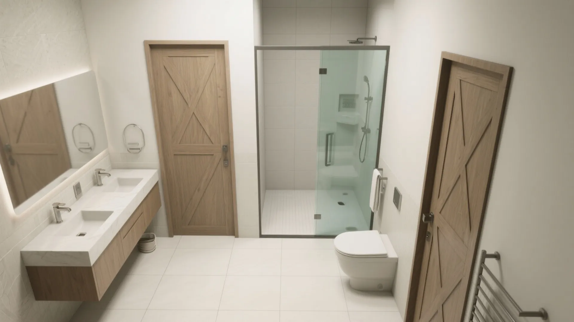 Choose a straight-line layout (and save swing space)