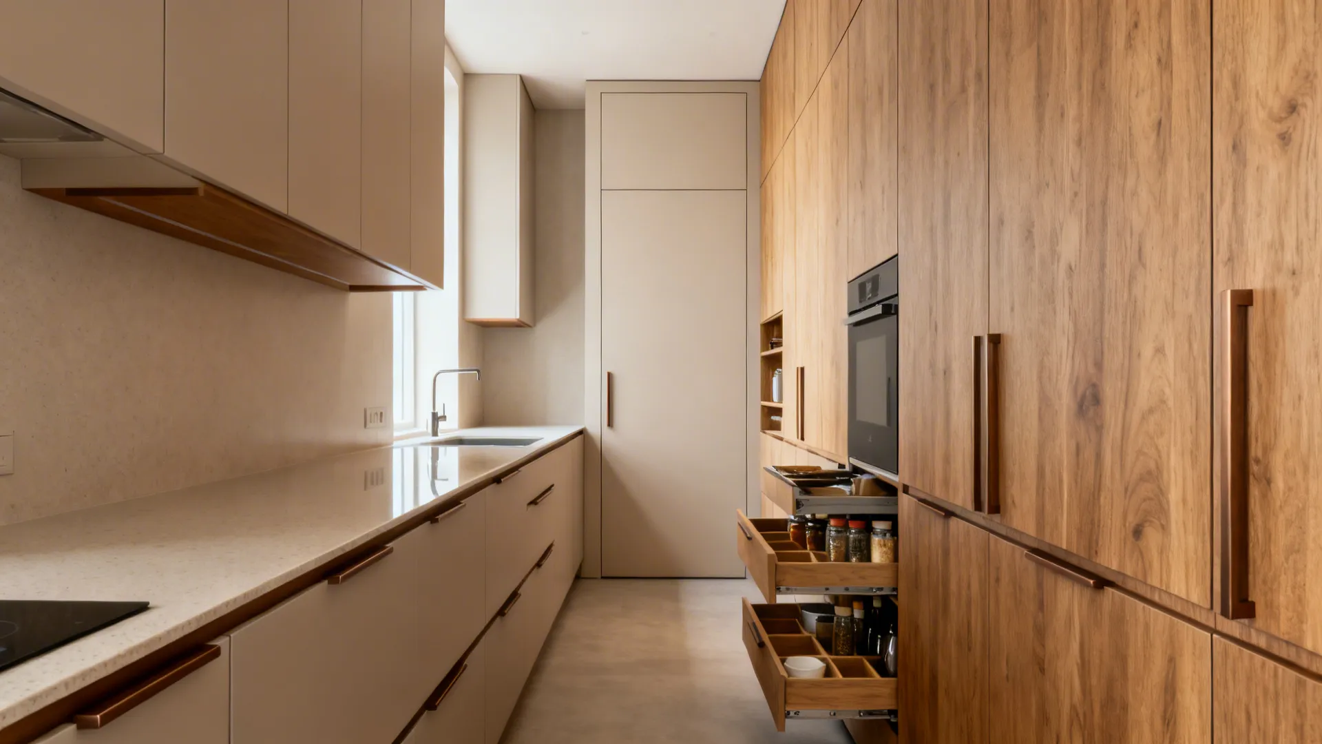 Idea 1: Streamlined cabinetry and hidden storage