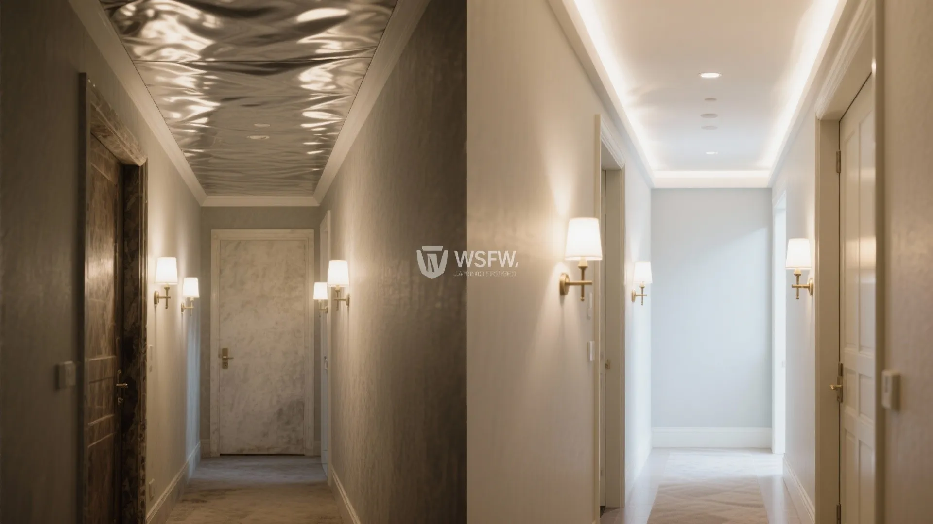 3) Gloss or satin stretch ceiling to bounce light