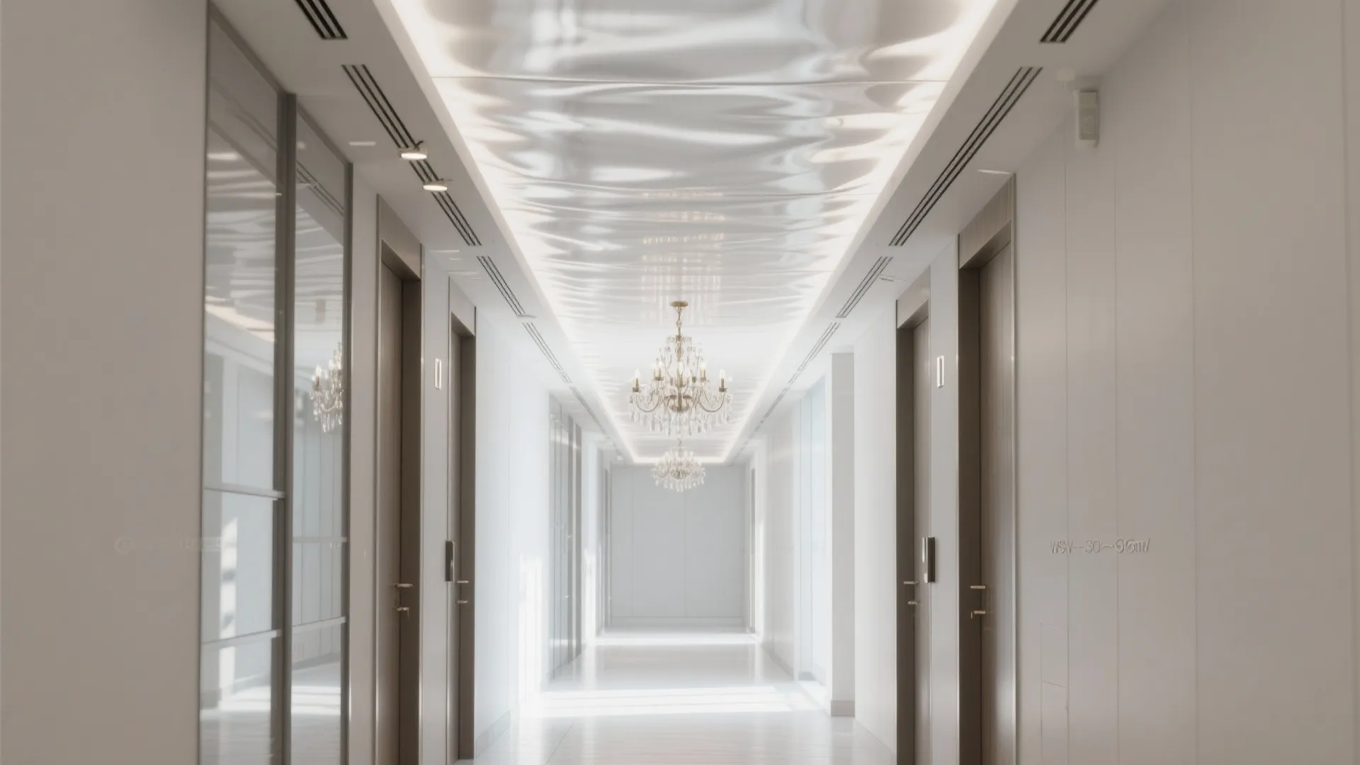 Stretch Ceiling Mirrors Light for a Taller Feel