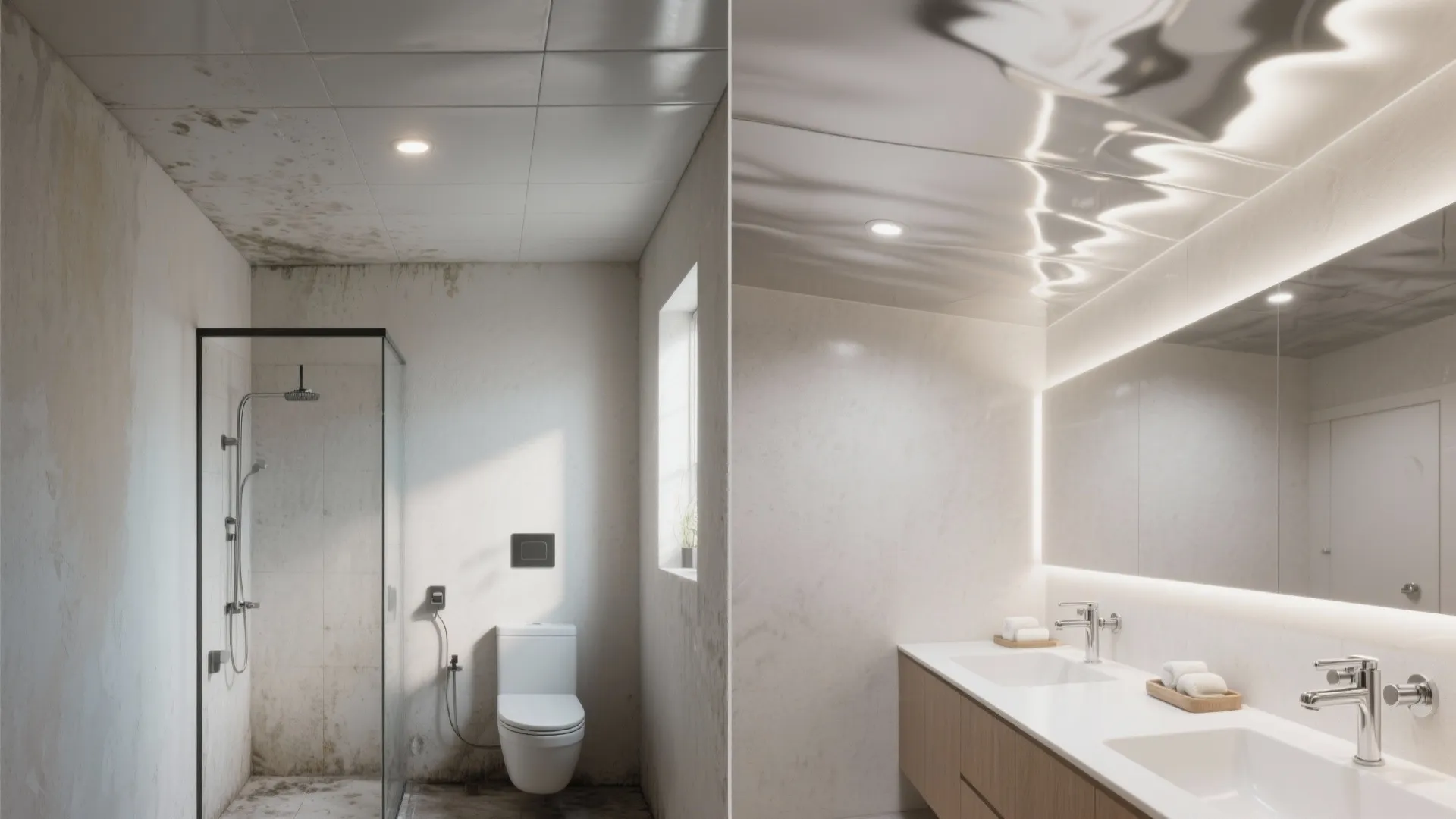 High-Gloss Stretch Ceiling to Amplify Space