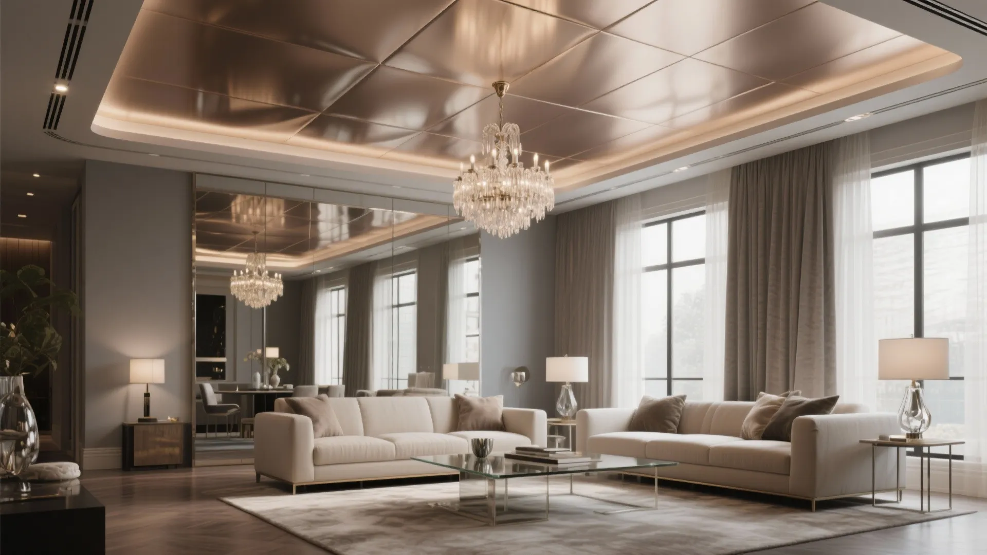 Mirror-Finish Stretch Ceiling Drama