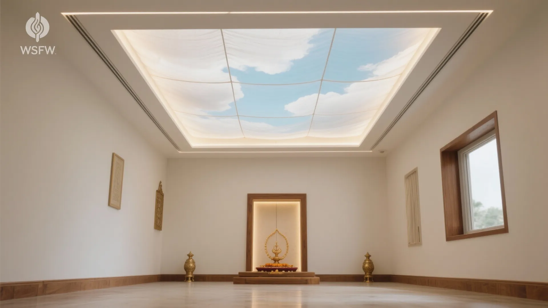 Idea 4: Skylight Illusion Stretch Ceiling