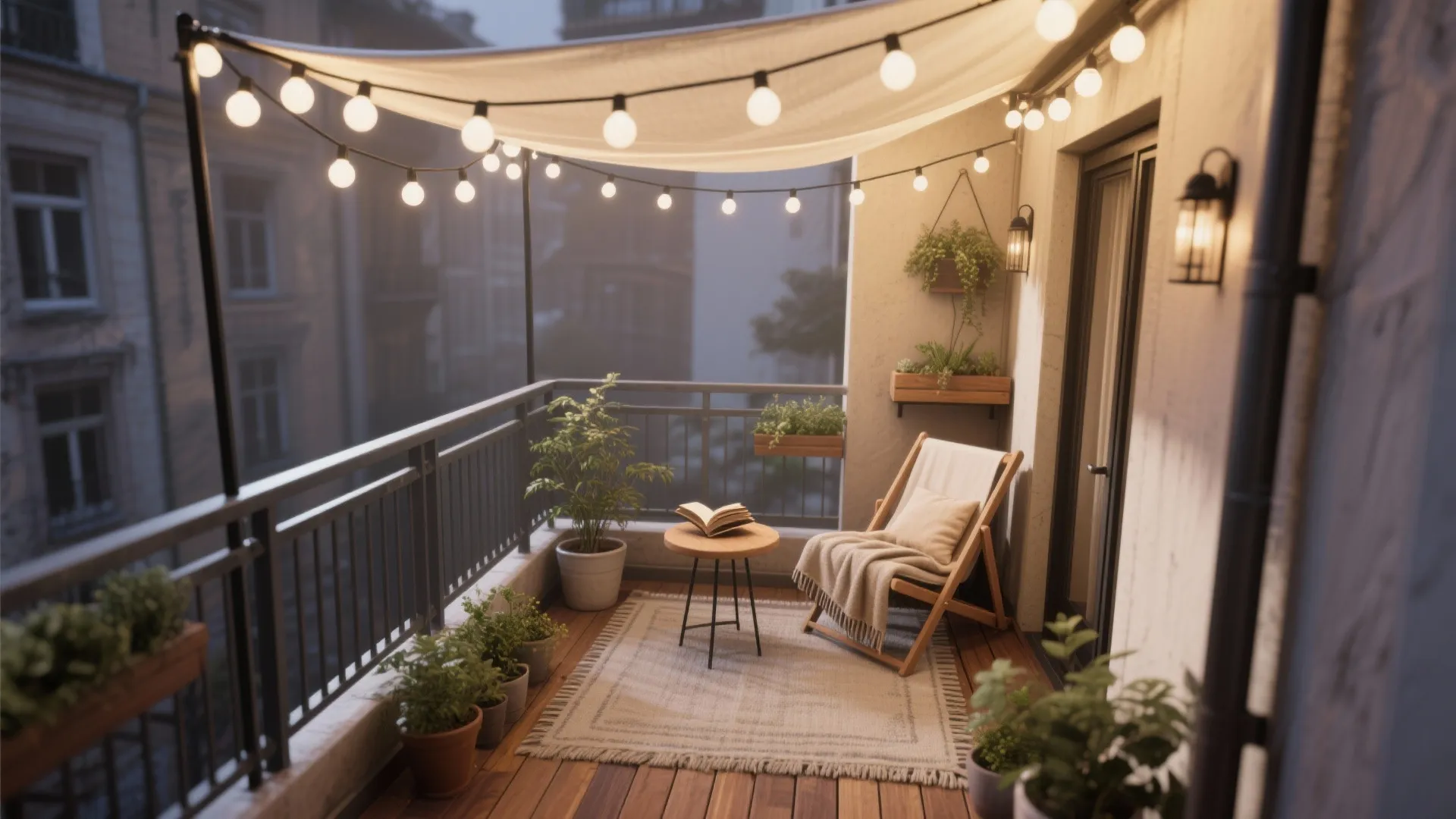 Cozy String Lights Canopy