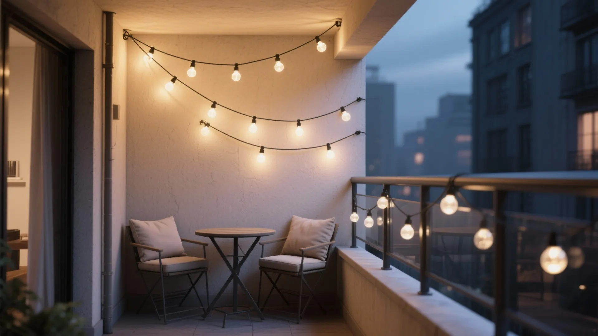 Cozy String-Light Canopy for Instant Atmosphere