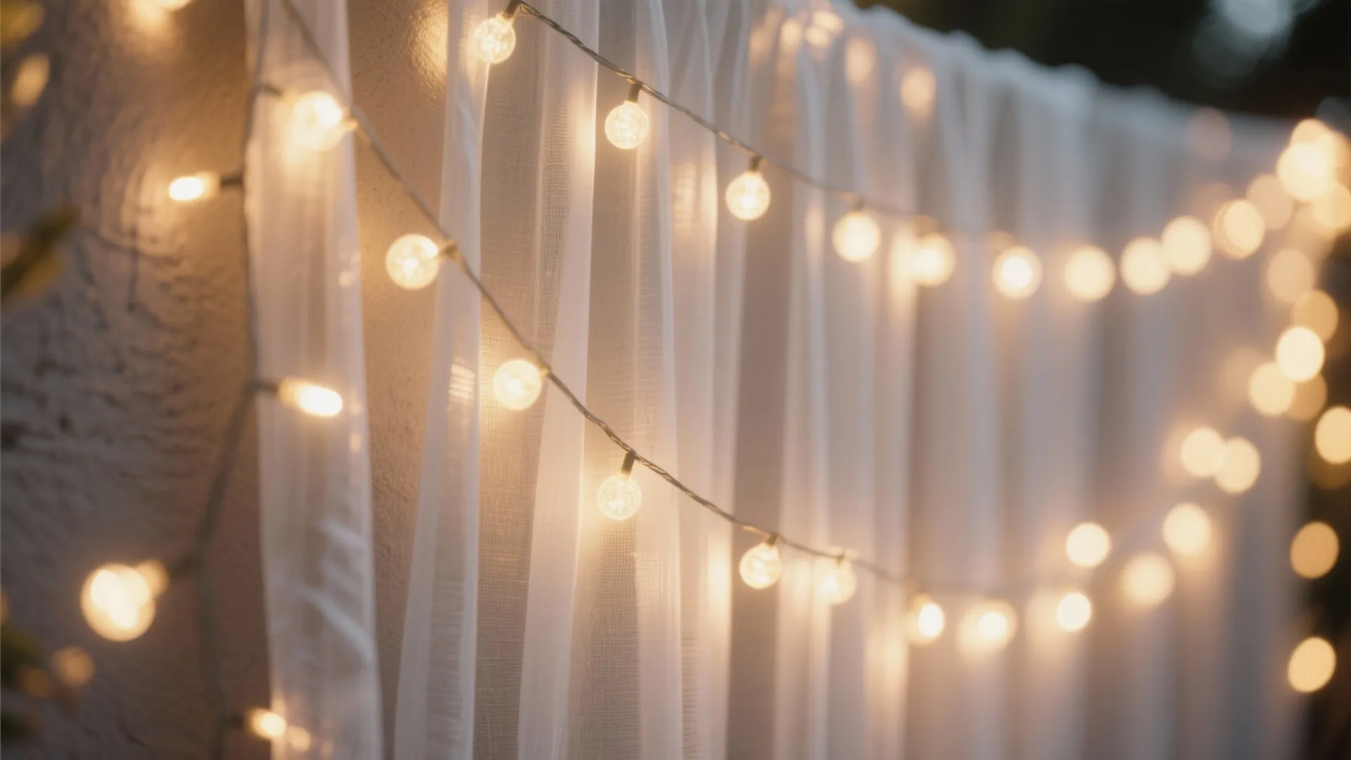 2. String Light & Fabric Combo