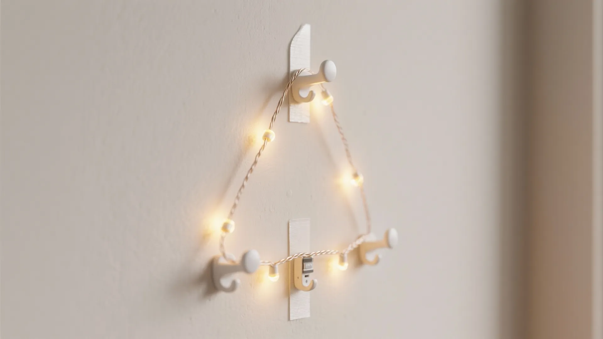 1. String-light silhouette tree