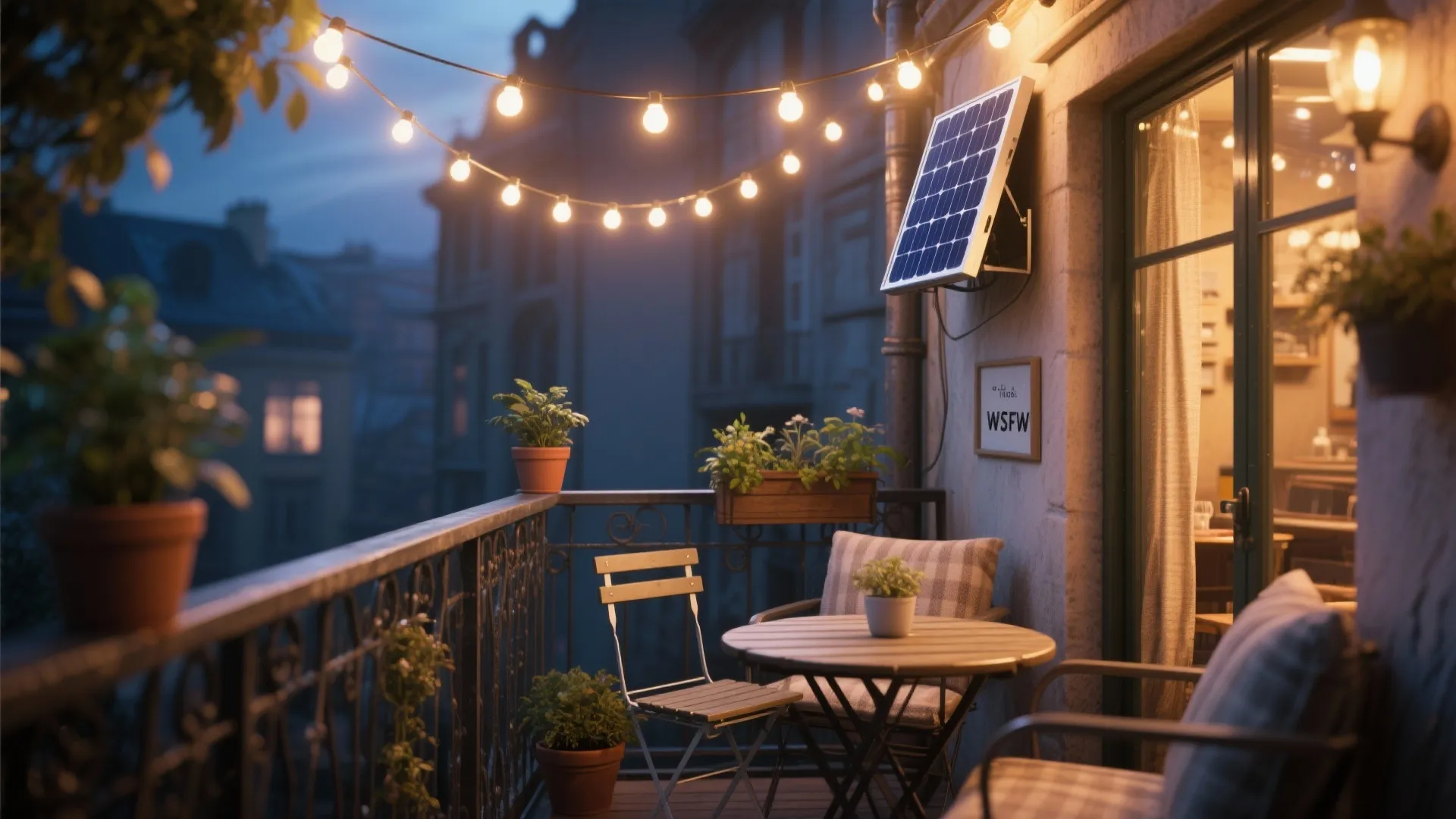 3. String lights for instant atmosphere