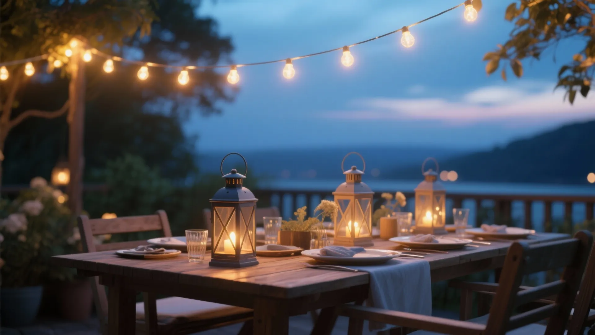 6. Add String Lights or Lanterns