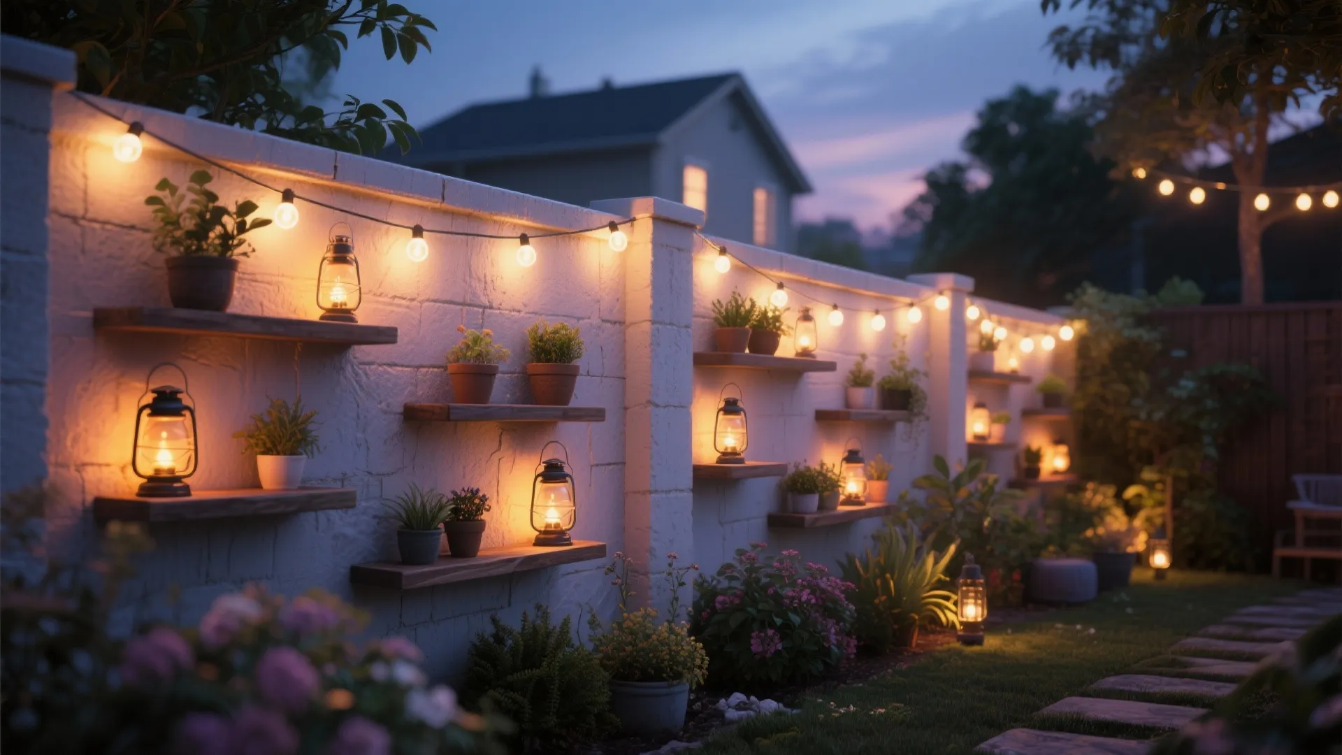 10. String Lights and Shelf Accents