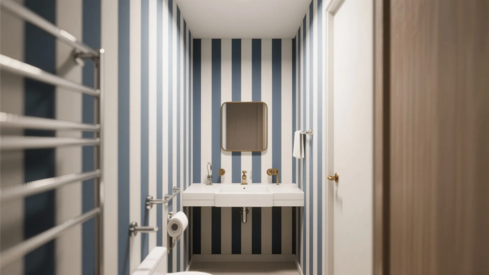 1. Classic Stripes for Height and Calm